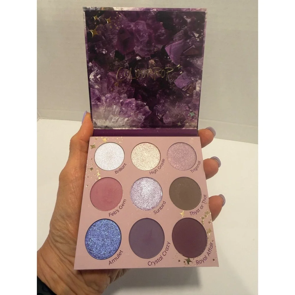 ColourPop All Amethyst Pressed Powder Eyeshadow Palette 9 Pan Purple Cool Tones